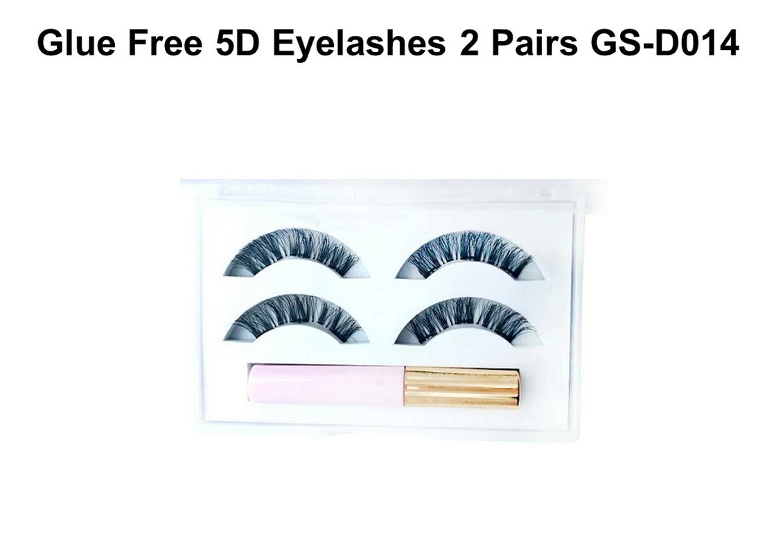 Lightweight 2 Pairs 3D Mink Eyelashes / Natural Beauty False Eyelashes